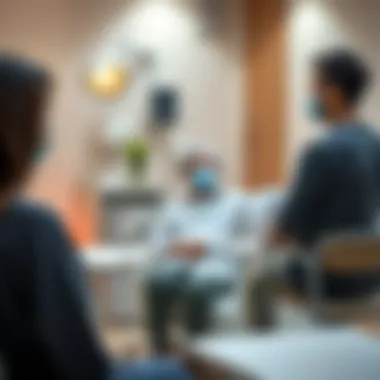 Expatriate receiving medical consultation