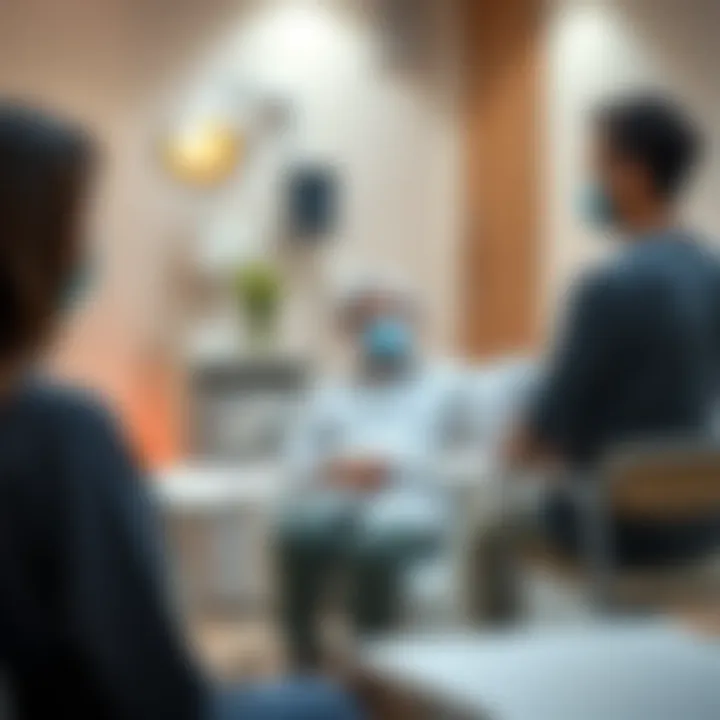 Expatriate receiving medical consultation