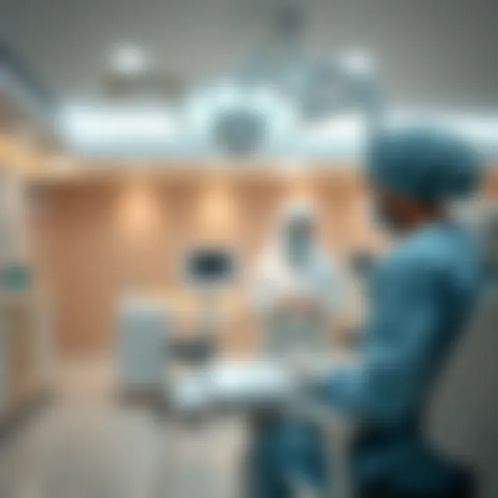 Health checkup in a modern clinic