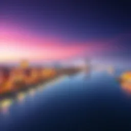 Panoramic view of Water's Edge waterfront development