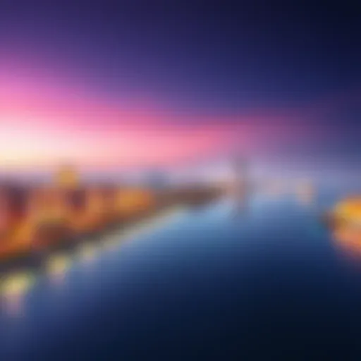 Panoramic view of Water's Edge waterfront development