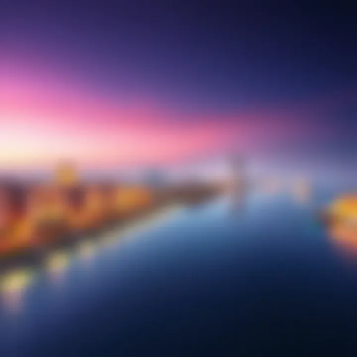 Panoramic view of Water's Edge waterfront development